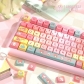 Tulip Bear 104+34 / 54 MDA Profile Keycap Set Cherry MX PBT Dye-subbed for Mechanical Gaming Keyboard